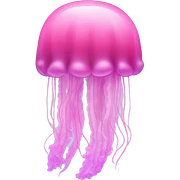 Pink jellyfish sticker