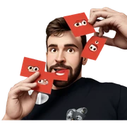 mature male portrait with beard sticker