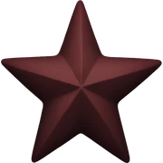Dark red star sticker