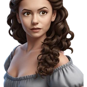 brown haired girl in dress sticker
