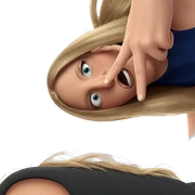 a girl with striking eyes sticker