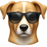 Dog wearing sunglasses  sticker