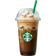 Starbuck ice coffee with ice cubes sticker