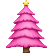 pink christmas tree sticker