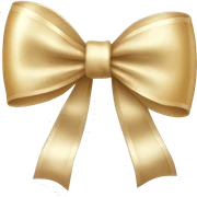 Champagne bow sticker