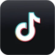 Black TikTok logo sticker