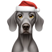 Weimaraner christmas sticker