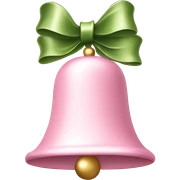 Light pink Christmas bells sticker