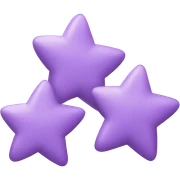 Lilac three stars sticker