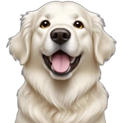 White golden retriever sticker