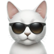 Cat with sunglasses sticker