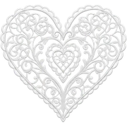 lace heart  sticker