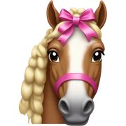 Horse with pink bow sticker