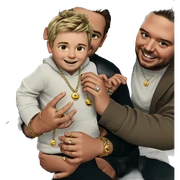 boys smiling with jewelry sticker