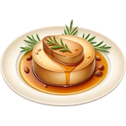 A foie gras plate  sticker
