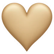 Beige IOS heart sticker