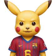 Picachu barcelona fc sticker