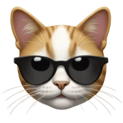 Cat with sunglasses sticker
