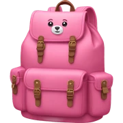 Pink backpack with bear charms sticker