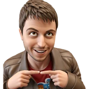 smiling boy in leather jacket sticker