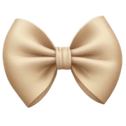 Beige bow  sticker