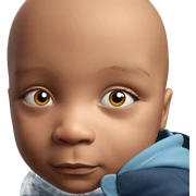 bald male portrait gazing directly sticker