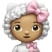 Hello kitty but the bow is pastel pink sticker