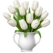 white tulip bouquet  sticker