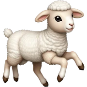 Leaping lamb sticker