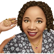 smiling girl with jewelry sticker