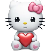hello kitty with heart sticker