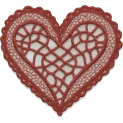 Lace heart sticker