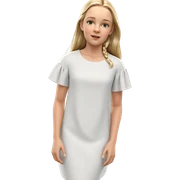 blonde girl in elegant dress sticker