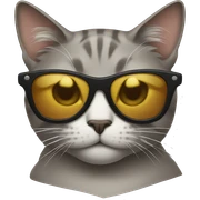 Cat with sunglasses sticker