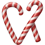 Candy cane sticker