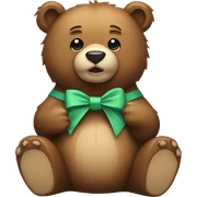 Bear with a bow sticker