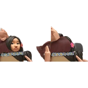 girl with flower hair ornament sticker