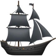 dark gray ship sticker
