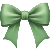 sage green bow sticker