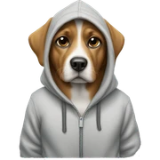 Dog wearing a hoodie  sticker