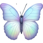 Pastel white iridescent butterfly sticker