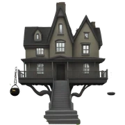 Addams House. Wednesday is on the swing  sticker