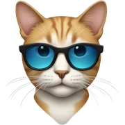 Cat with sunglasses sticker