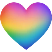 Rainbow heart sticker