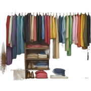 MASSIVE closet full of clothes sticker