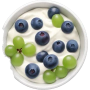 yoghurt bowl with grapes and blueberries sticker