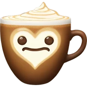 Latte heart sticker