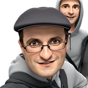 three boys in stylish hats sticker