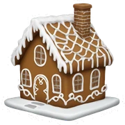 Small gingerbread house with only white details simple sticker