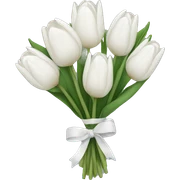 white tulip bouquet  sticker
